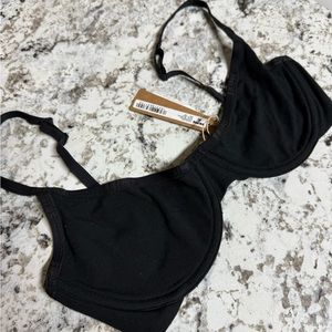 SKIMS Cotton Logo Underwire Bra